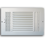 Register, 12 x 4, White, 2-Way, Sidewall/Ceiling