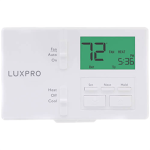 LuxPro Easy-View Back Light Thermostat, 7 or 5-2 Day, 1H/1C