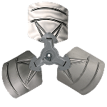 Fan Blade, 24, CW, 2-23, 1/2" Bore