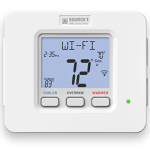 Push Button Thermostat w/ Humidity Control, 7 Day, 3H/2C